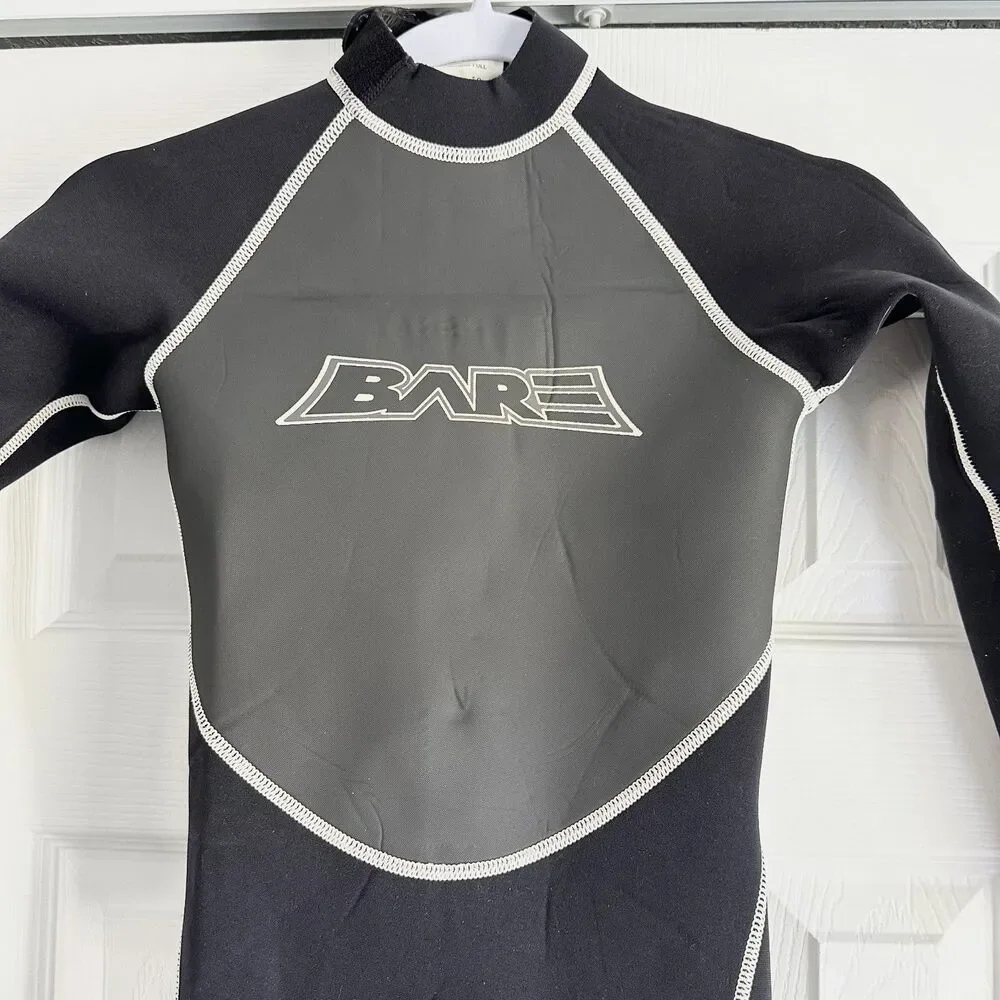 Bare Wetsuit Juniors Size 10 Black Full Length Long Sleeve